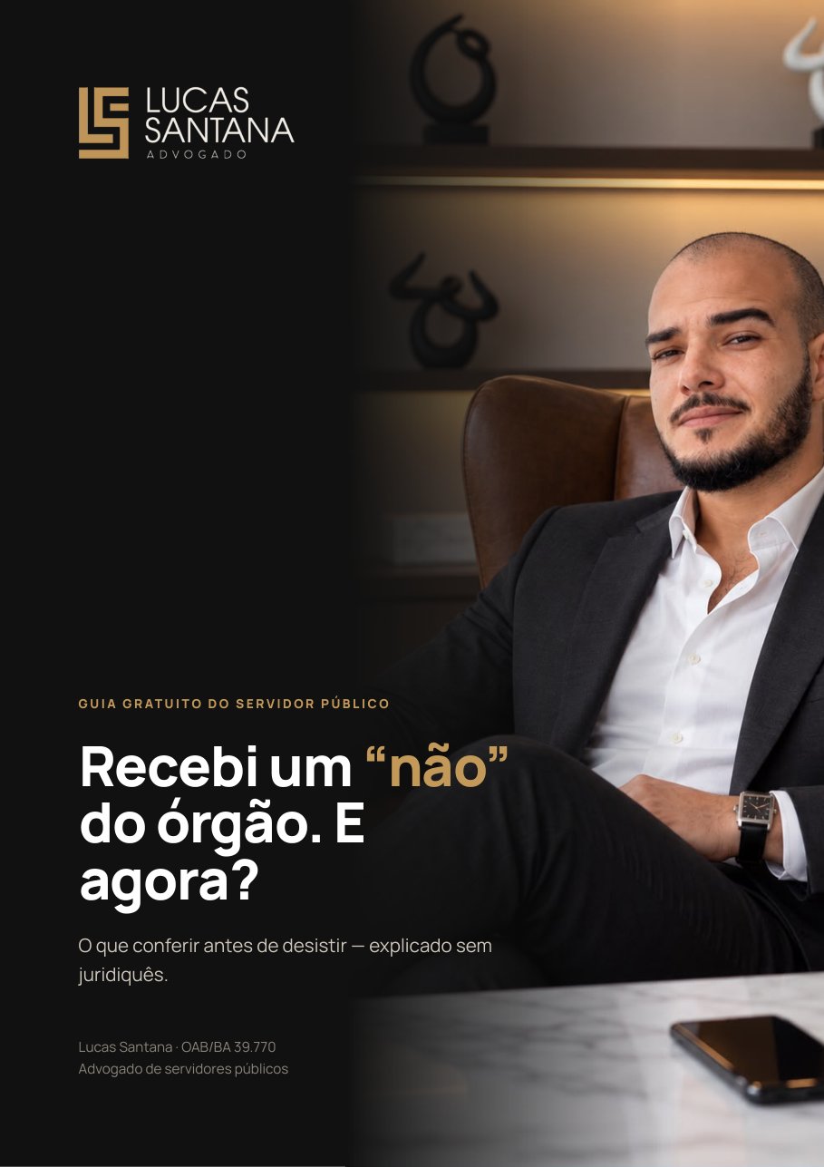 Capa do guia gratuito Recebi um não do órgão. E agora?